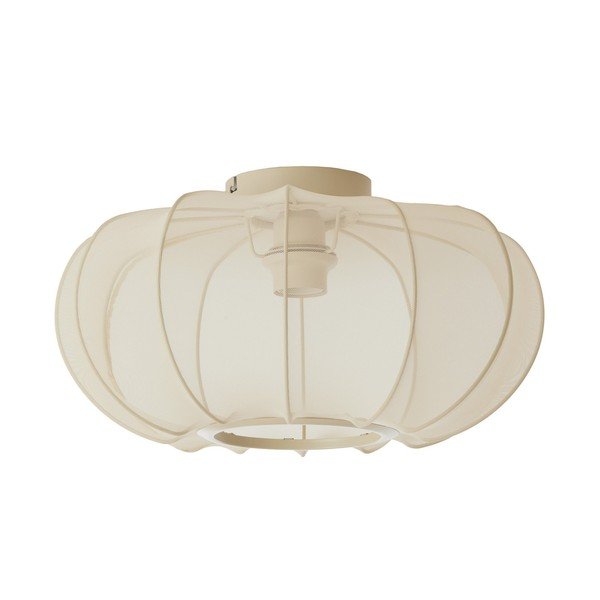 Plafoniera color crema con paralume in tessuto ø 40 cm Plumalia – Light & Living