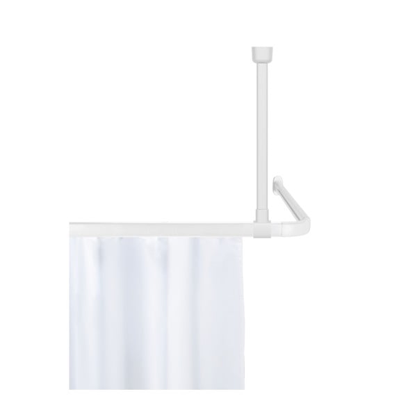 Supporto a soffitto bianco per tenda doccia Era - Wenko-image-4