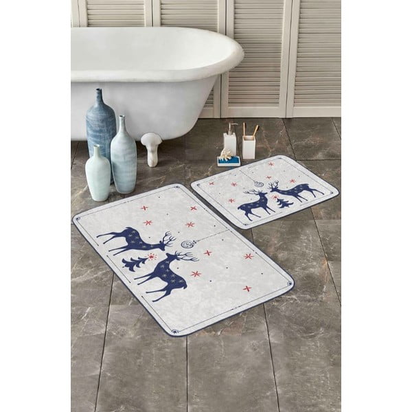 Tappetini da bagno crema in set da 2 60x100 cm - Mila Home-image-2
