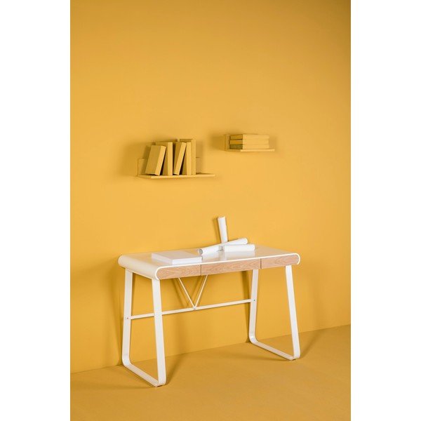 Tavolo da lavoro bianco con 3 cassetti Astrid - Marckeric-image-1