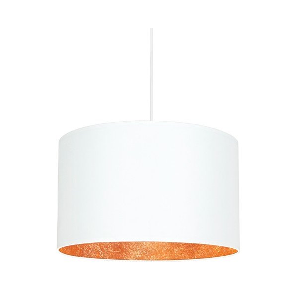 Lampada da soffitto bianca con interno color rame , ⌀ 40 cm Mika - Sotto Luce