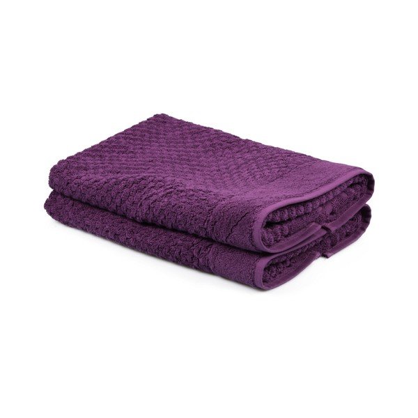 Set di 2 asciugamani Mosley viola in 100% cotone, 50 x 80 cm - Beverly Hills Polo Club