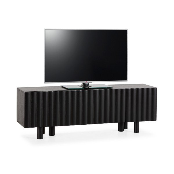 Mobile TV nero in mango massiccio 160x55x40 cm Tamira – MOME-image-3