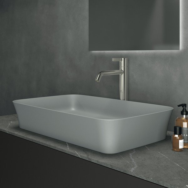 Lavabo in ceramica grigio chiaro 65x40 cm Ipalyss - Ideal Standard-image-1