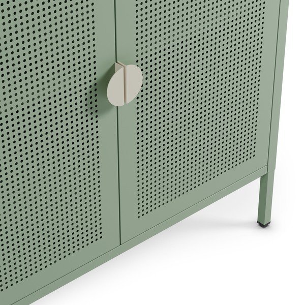 Armadietto color menta/di colore naturale in metallo 160x90x40 cm Sayla – Marckeric-image-2