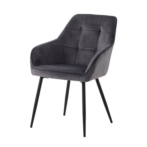 Set di sedie da pranzo grigia in imbottito con braccioli 2 pz Nolan Square – Unique Furniture-image-3