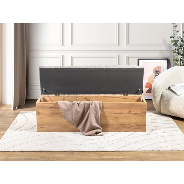 Panca in grigio chiaro e colore naturale Oceane - Bobochic Paris-image-2