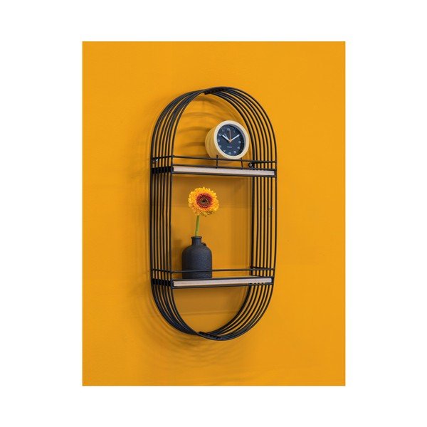 Mensola a muro nera Oval - Leitmotiv-image-3