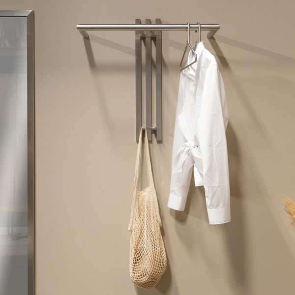 Attaccapanni da parete argentato in metallo 65 cm Senza – Spinder Design-image-3