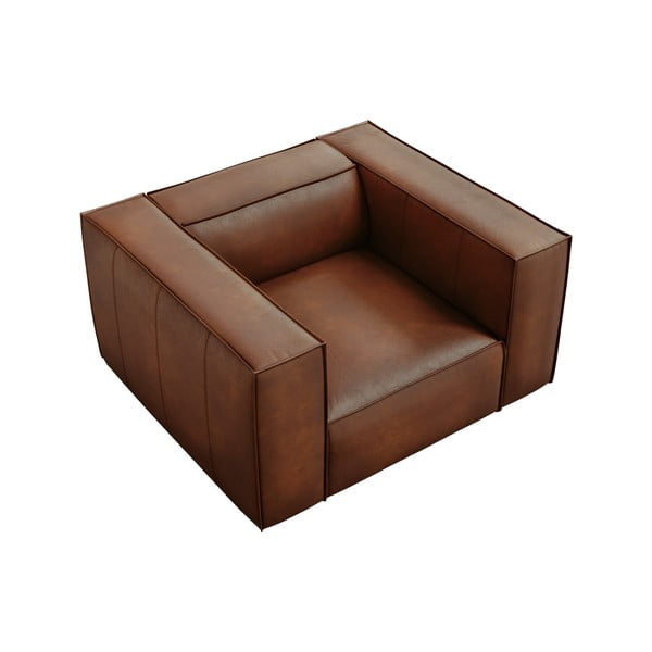 Poltrona in pelle marrone cognac Madame - Windsor & Co Sofas-image-3