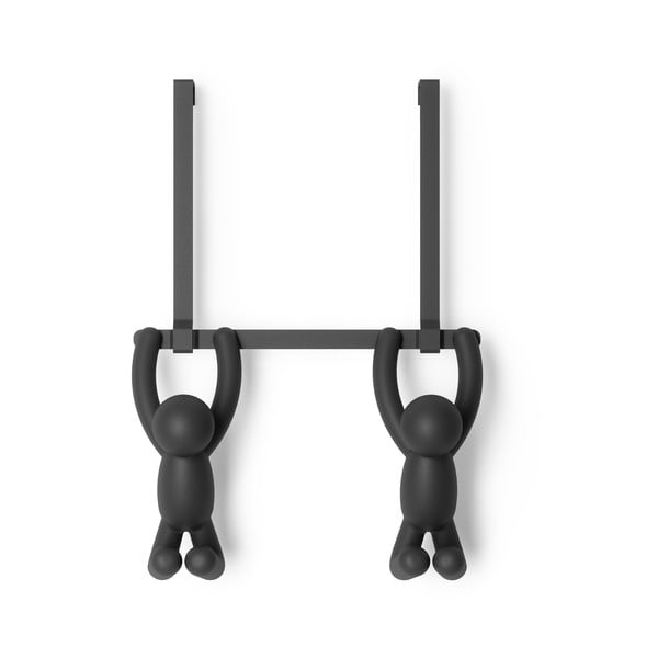 Appendiabiti in plastica nera da 22 cm Buddy - Umbra-image-3