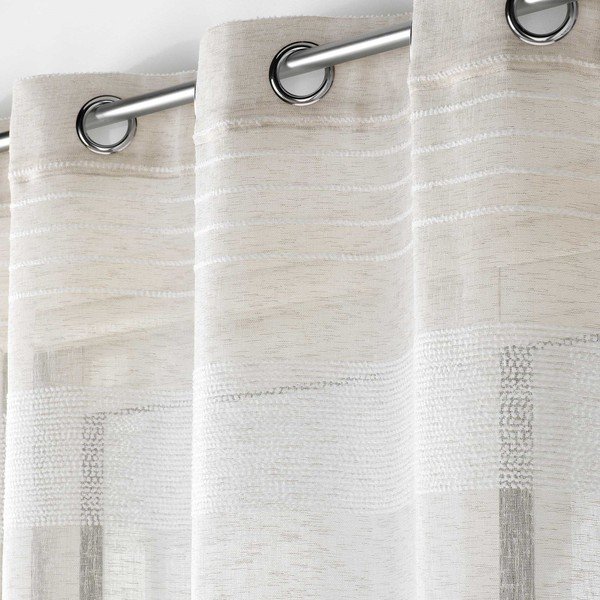 Tenda beige 140x280 cm Janice - douceur d'intérieur-image-1