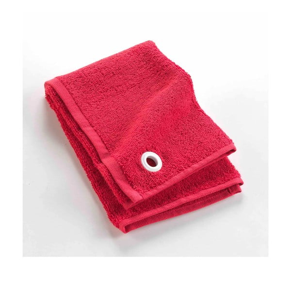 Asciugamano tipo terry rosso in cotone 50x50 cm Cuistot – douceur d'intérieur