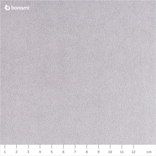 Poggiapiedi in velluto grigio chiaro Santo - Milo Casa-image-1