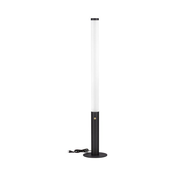 Lampada da terra LED nera opaca in acciaio con paralume in vetro acrilico con intensità regolabile (altezza totale 141 cm) Glaze – Nova Luce