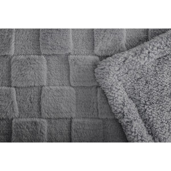 Coperta grigia in micropile 150x200 cm Rava – Tiseco Home Studio-image-1