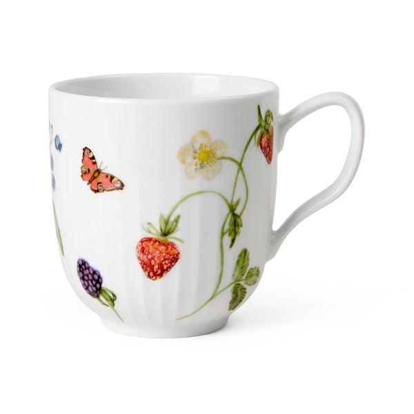 Tazza bianca in porcellana con motivo floreale 330 ml Hammershøi Summer - Kähler Design