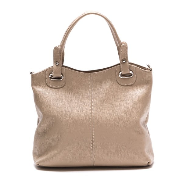 Šedohnědá kožená kabelka Luisa Vannini Nena