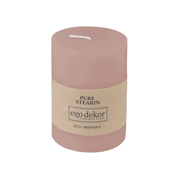 Candela Friendly rosa cipria, tempo di combustione 37 h Eco - Eco candles by Ego dekor