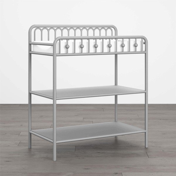 Ripiano alto grigio chiaro in metallo con fasciatoio 87x102 cm Monarch Hill - Støraa-image-1