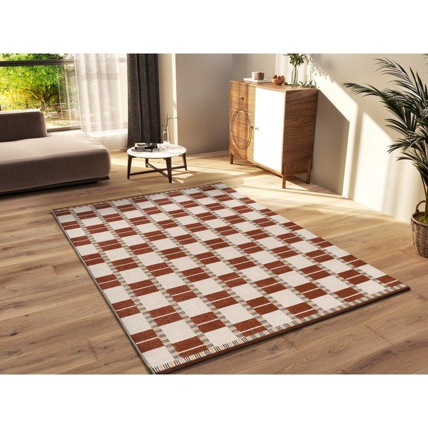 Tappeto beige/color terracotta 160x230 cm Astra – Universal-image-1
