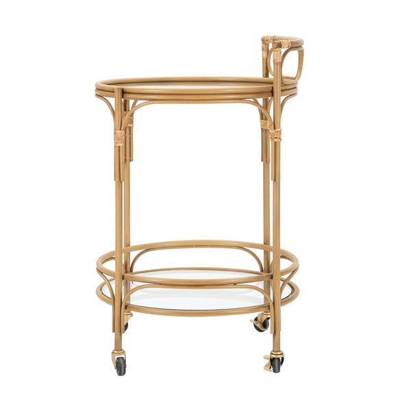 Tavolo da portata in metallo su rotelle ø 51 cm Panama - Mauro Ferretti-image-3