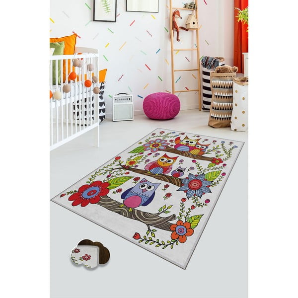Tappeto antiscivolo per bambini Gufi, 100 x 200 cm - Conceptum Hypnose-image-1