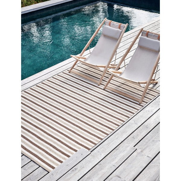 Tappeto da interno/esterno beige 70x120 cm Teo Brown – Pappelina-image-3