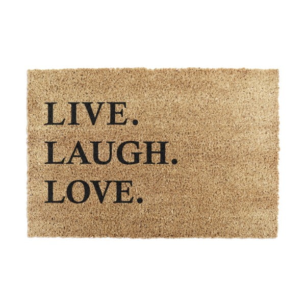 Zerbino in cocco 40x60 cm Live Laught Love - Artsy Doormats