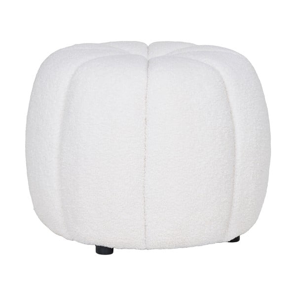 Sgabello in tessuto bouclé bianco Paisley - House Nordic-image-1