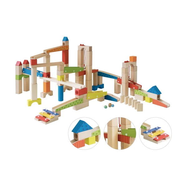Pista per palline in legno Marble Run - Roba-image-4