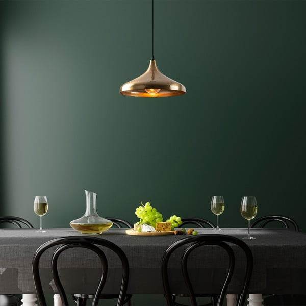 Lampadario color bronzo con paralume in metallo ø 36 cm Tattoo – Opviq lights-image-1