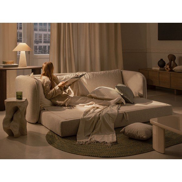 Divano beige allungabile 225 cm – Micadoni -image-1