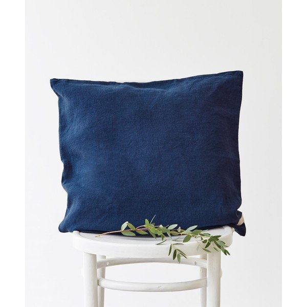 Federa di lino blu navy , 45 x 45 cm Navy - Linen Tales