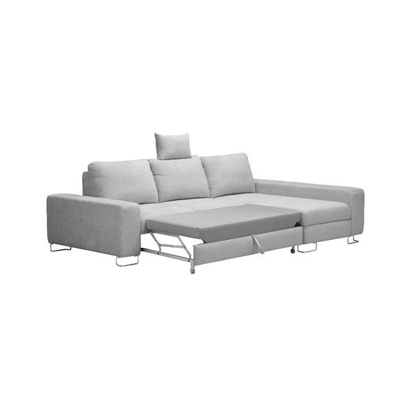 Divano letto angolare Alpha grigio chiaro, angolo destro - Windsor & Co Sofas-image-2