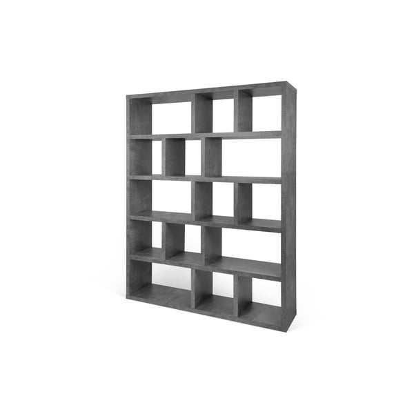 Libreria grigia effetto cemento 150x198 cm Berlin - TemaHome-image-2