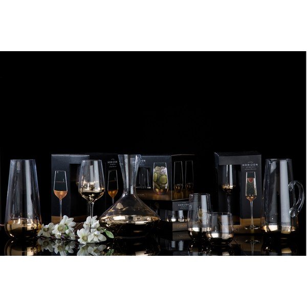 Set di 4 bicchieri da vino con dettagli dorati Horizon - Premier Housewares-image-2