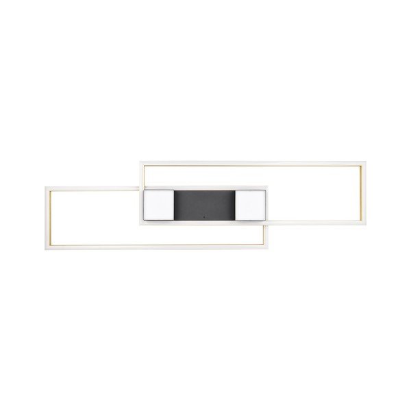 Plafoniera nero/oro a LED dimmerabile con telecomando 28x100 cm Albany - Trio-image-3