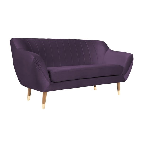 Divano in velluto viola , 158 cm Benito - Mazzini Sofas-image-2