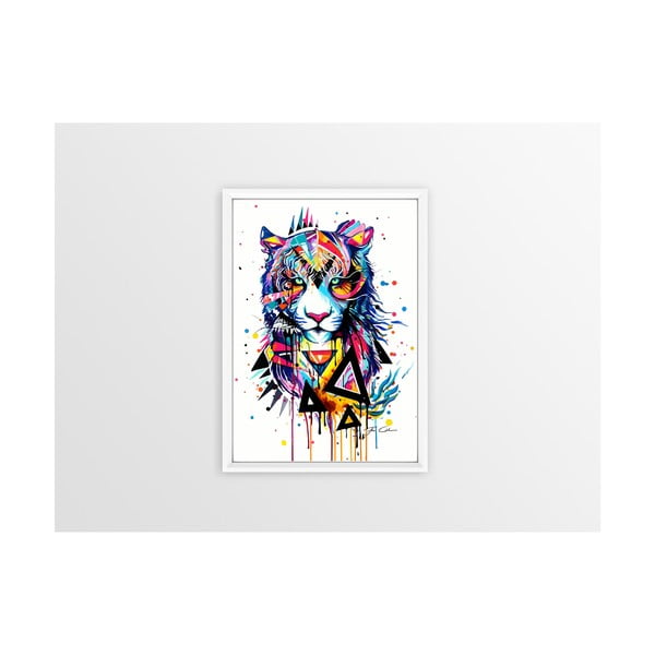 Poster Tigre arcobaleno, 33,5 x 23,5 cm - Piacenza Art