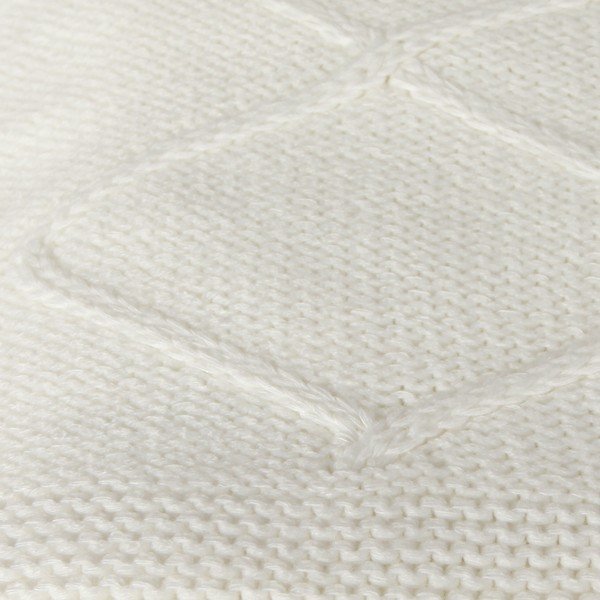 Coperta bianca con cotone Baby Baby, 90 x 90 cm - Homemania Decor-image-1