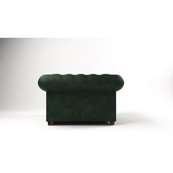 Poltrona in velluto verde scuro Cambridge - Ropez-image-2