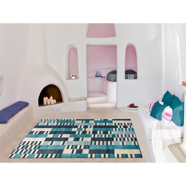 Tappeto blu Farashe Stripes, 120 x 170 cm - Universal-image-1