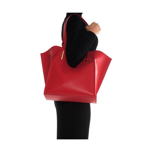 Červená kožená kabelka Mangotti Kalina-image-4