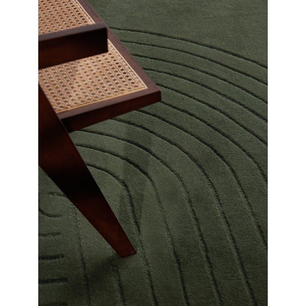 Tappeto verde scuro in lana tessuto a mano 200x300 cm Arcura – Vikosa-image-2