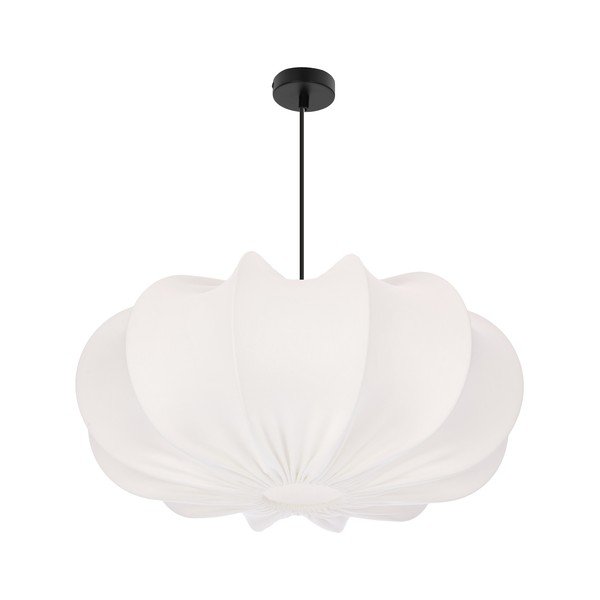 Lampadario bianco con paralume in tessuto ø 52 cm Cafee – Candellux Lighting-image-2