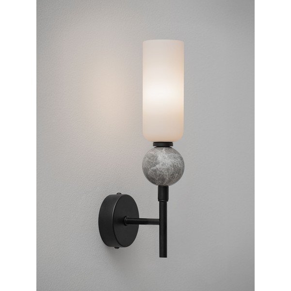 Lampada da parete nera opaca in pietra Filomena – Nova Luce-image-2