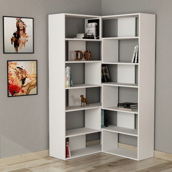 Libreria angolare bianca Molly N 4 Bianco - Decortie-image-1