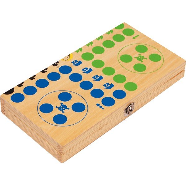Gioco da tavolo in legno Ludo Pirate Island - Legler-image-1