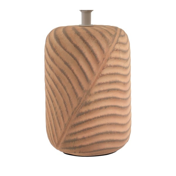 Lampada da tavolo color crema e mattone con paralume in tessuto (altezza 39 cm) - Casa Selección-image-2